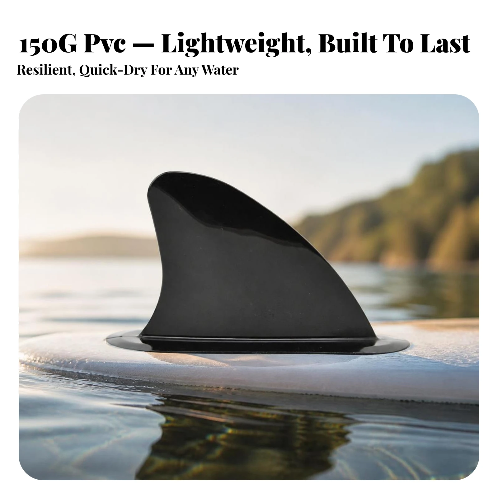 Glue-on Fin Streamlined Water-Diversion Fin Lightweight Compatible for Surfers, Paddleboard Repair
