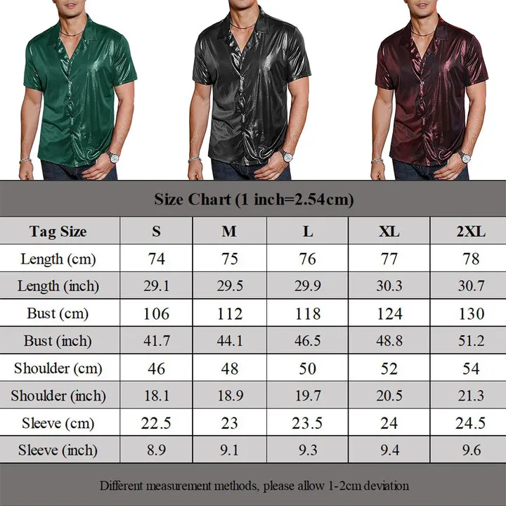 T Shirt Tops Summer Vacation Holiday Party Polyester S-2XL Short Sleeve Slight Stretch Solid Color 1pcs Lapel Male