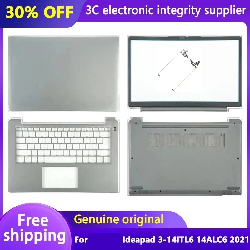 

New Laptops Housing For Ideapad 3-14ITL6 14ALC6 2021 LCD Back Cover Front Bezel Palmrest Bottom Case Hinges Replacement