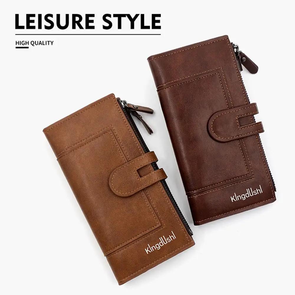 2-in-1 Designer Long Wallet & Phone Pouch for Women, European American Style PU Leather Clutch Purse with Multiple Card Slots