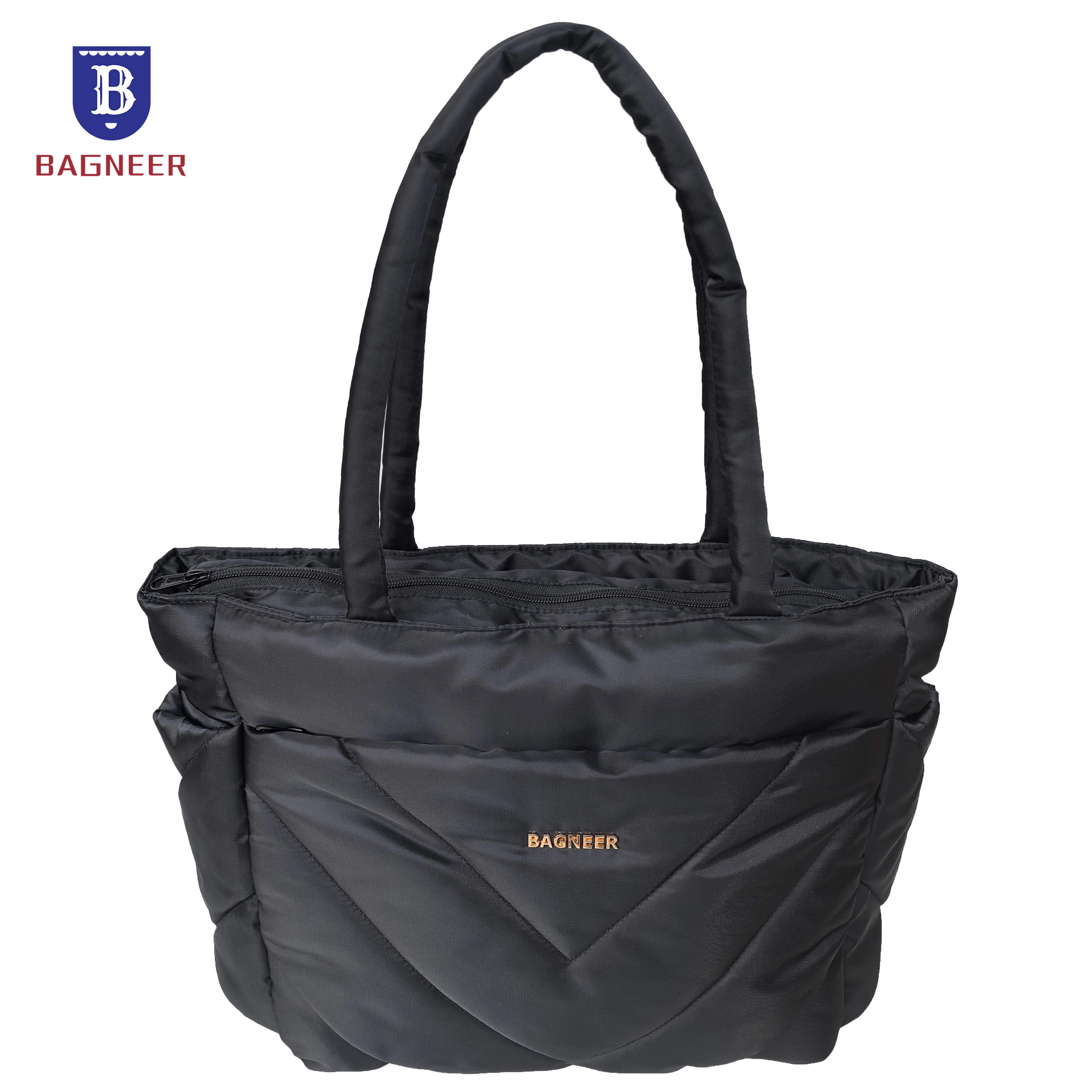 

Women's Bubble Tote Bag Cotton Padded Female Quilting Puffy Handbag Shoulder Shopper Handle Laptop Bag Versatile Daily Bags