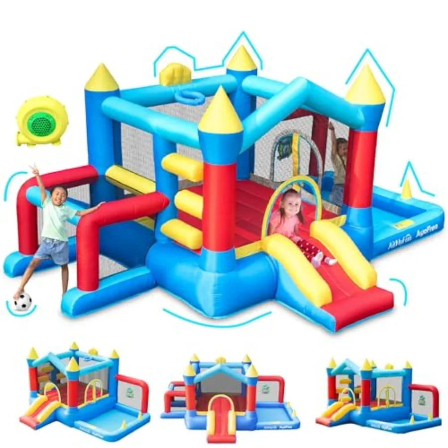 

AirMyFun Bounce House for 3-6 Premium Material Inflatable Bounce House with Slide Indoor Outdoor Includes Blower Bouncy Castle