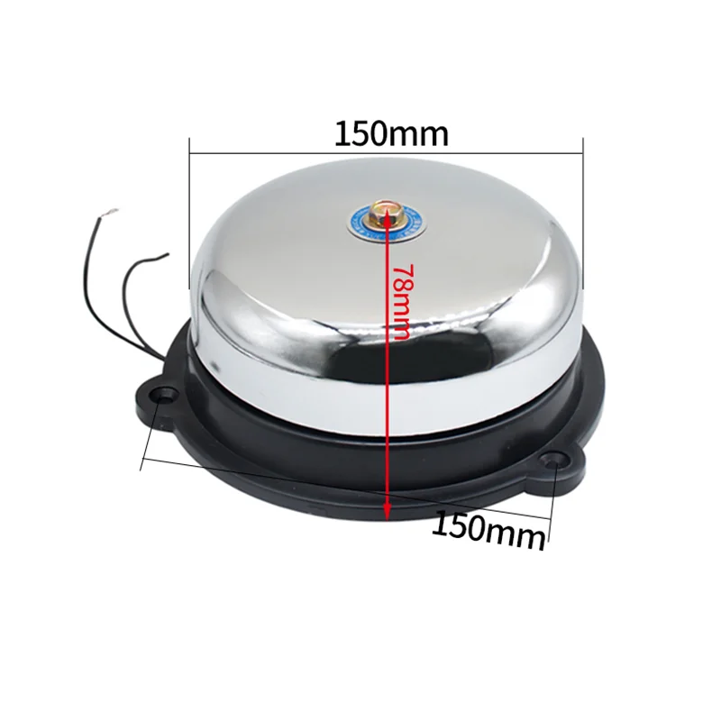 Campana eléctrica tradicional de 1 piezas, 2/3/4/6 pulgadas, AC220V, campana de alarma de alto DB, campana de puerta de alta calidad, campana de fábrica escolar