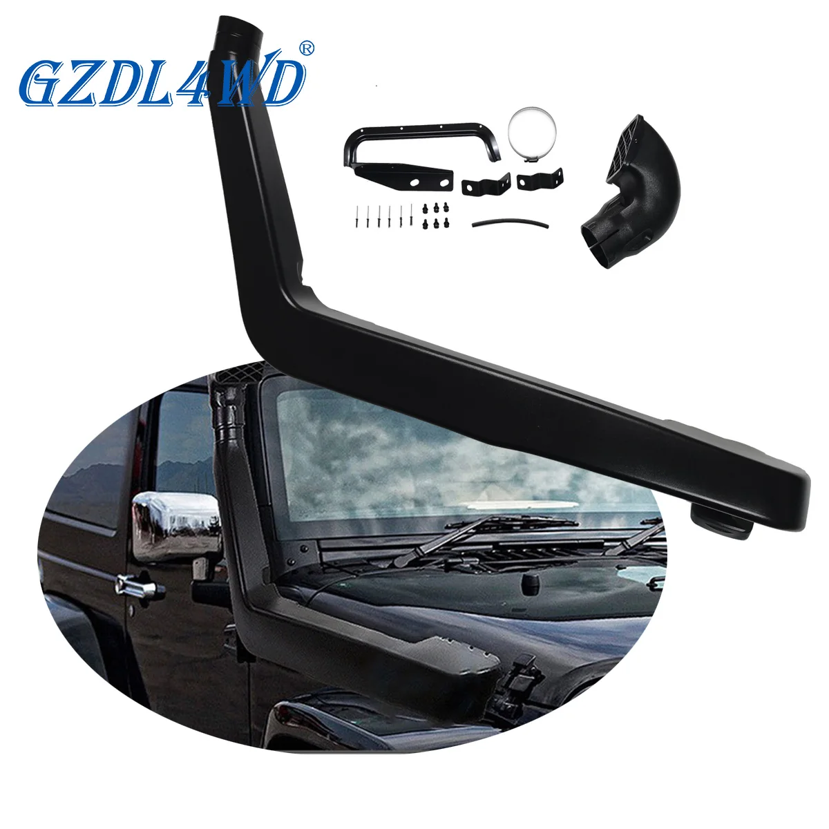 

gzdl4wd Car offroad 4X4 air intake Snorkel For Wrangler JK T1125 2008-2018