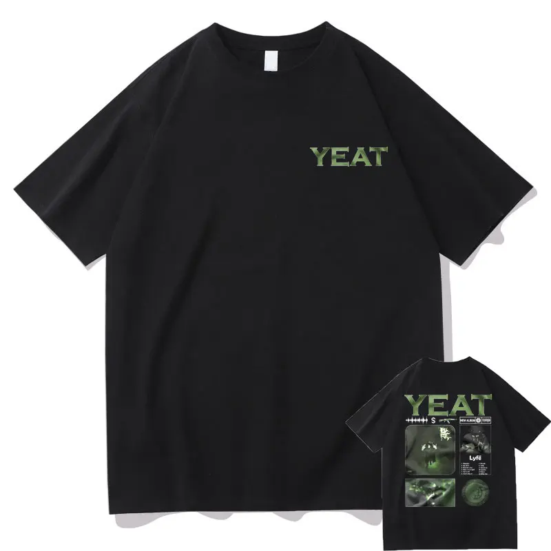 Limited Edition Rapper Yeat New Album Print Tshirt Men Women Hip Hop Round Neck Oversized T-shirt Men's Fashion Loose Streetwear