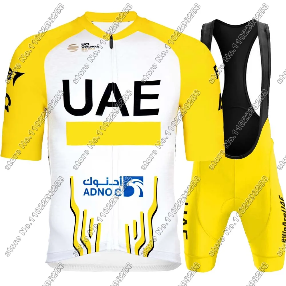 UAE 2024 Cycling Jersey Pogačar Giro-Tour Set Short Slovenia TDF Pink White Clothing Road Bike Shirts Suit Bicycle Bib Shorts