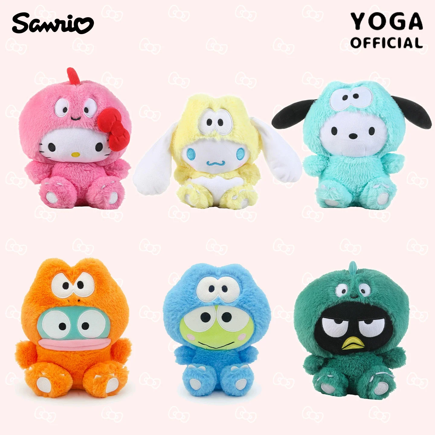 

Sanrio Dinosaur Hellokitty Keroppi Frog Pochacco Dog Plush Doll Children's Birthday and Holiday Gifts