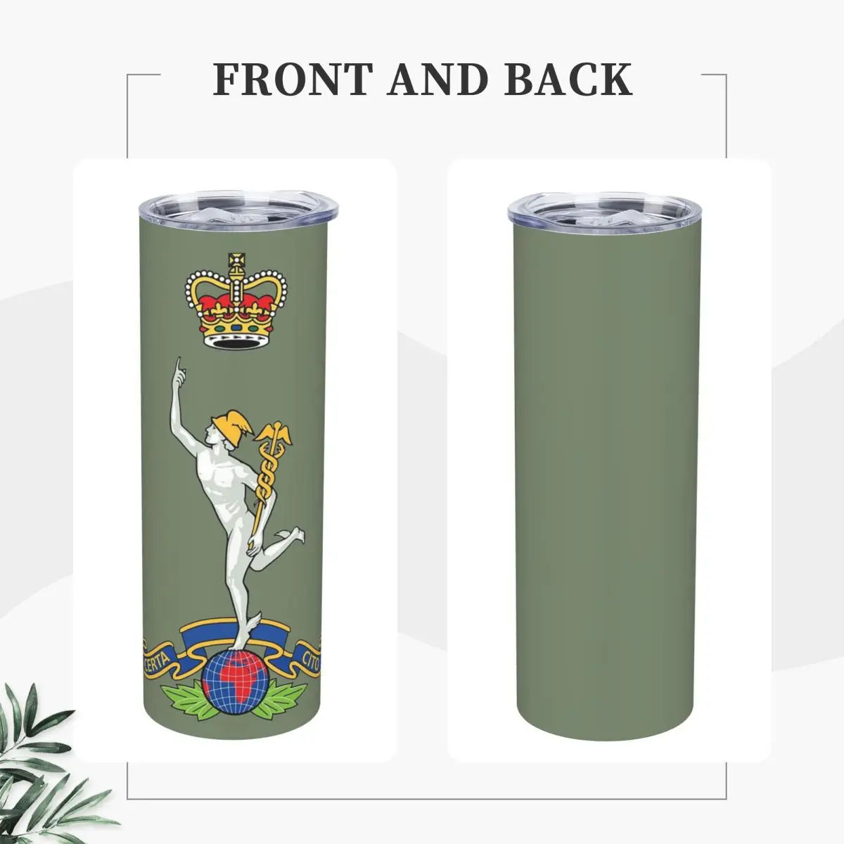 Royal Corps Of Signals - British Army Stainless Steel Tumbler Vacuum Insulated Mug Thermal Cold Cup Straws With Lid 20oz