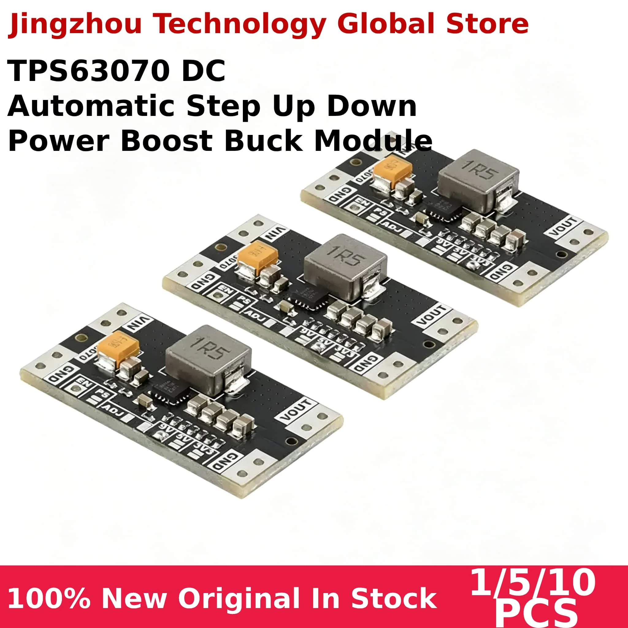 1/5/10PCS TPS63070 XL63070 DC Automatic Step Up Down Power Boost Buck Module 3.3V 5V 9V Low Ripple Lithium Voltage Stabilization