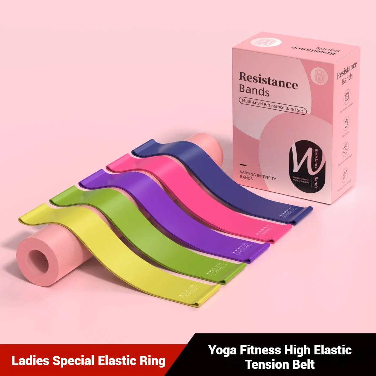 WOSWEIR－Fitness Training Resistance Yoga Band Stretch Hip Rally Band for Sports Squat Dance Stretching Exercise Equipment