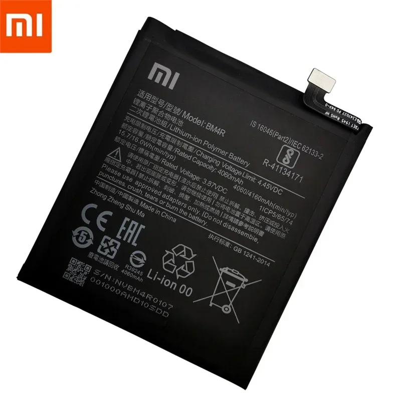 2024 anos 100% original bm4r 4160mah bateria de telefone para xiaomi mi 10 lite 10lite 5g zoom baterias de substituição transporte rápido