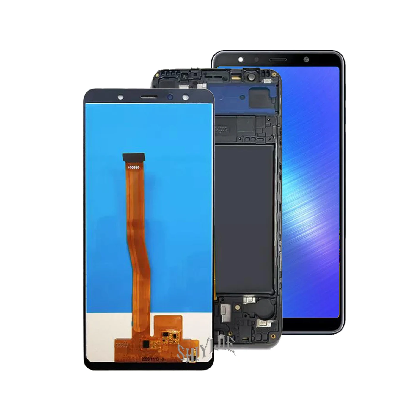 100% Tested LCD For Samsung Galaxy A7 2018 A750 Display A750FN SM-A750F A750 Touch Screen Digitizer Replacement Parts With Frame