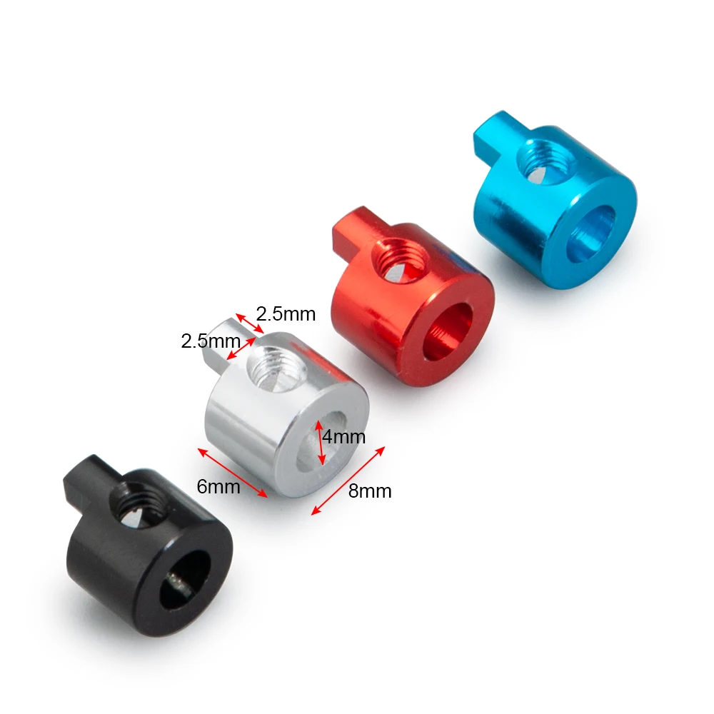 MIBIDAO 1/5/10Pcs Aluminum Alloy 4mm Drive Dog Shaft Crutch Connector Paddle Fork For RC Electric Boat Accessories