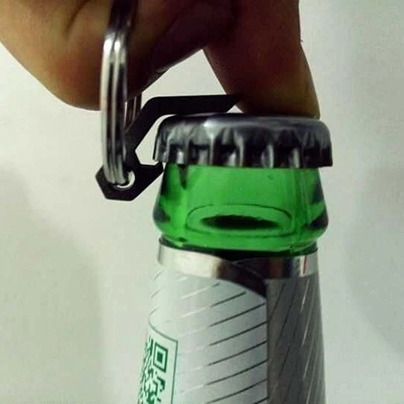 1 Stainless Steel Mini Bottle Opener Keychain - Portable, Suitable For Camping And Daily Use