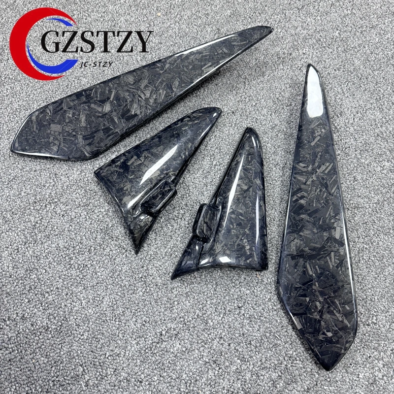 4 Stuks Koolstofvezel Gesmeed Carbon Achter DAK Top Vleugel KOFFERBAK Lip Staart Spoiler Voor Porsche Cayenne Coupe 2019 2020 2021 2022