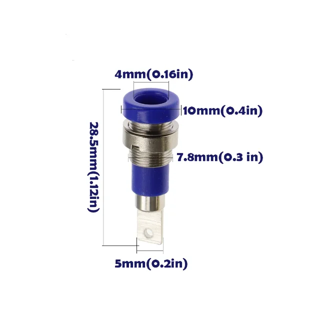 4MM Banana Female Jack Socket Connector Pure Copper Insulated Power Terminal Block Panel Mount Adapter 24A DC 30V-60V