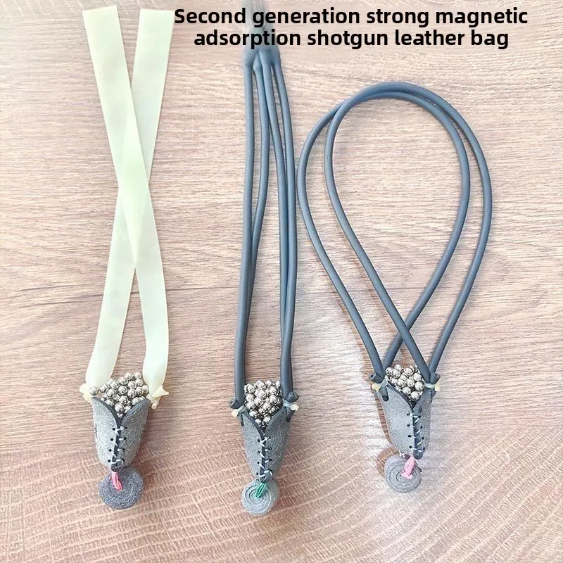 Absorb Elastic Band Magnetic Tape Strong Band Scattering Elastic Bag Durable Scatter Flat Leather for Slingshot Defense Finger