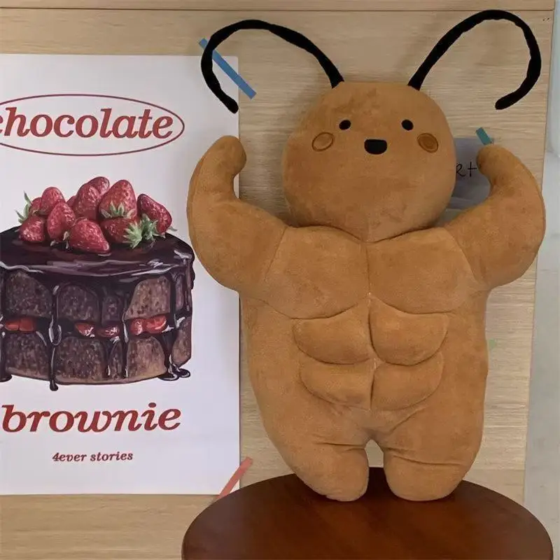 Cartoon dier schattige buikspier kakkerlak knuffel pop, creatieve en grappige pop bankornament voor kinderen festival cadeau