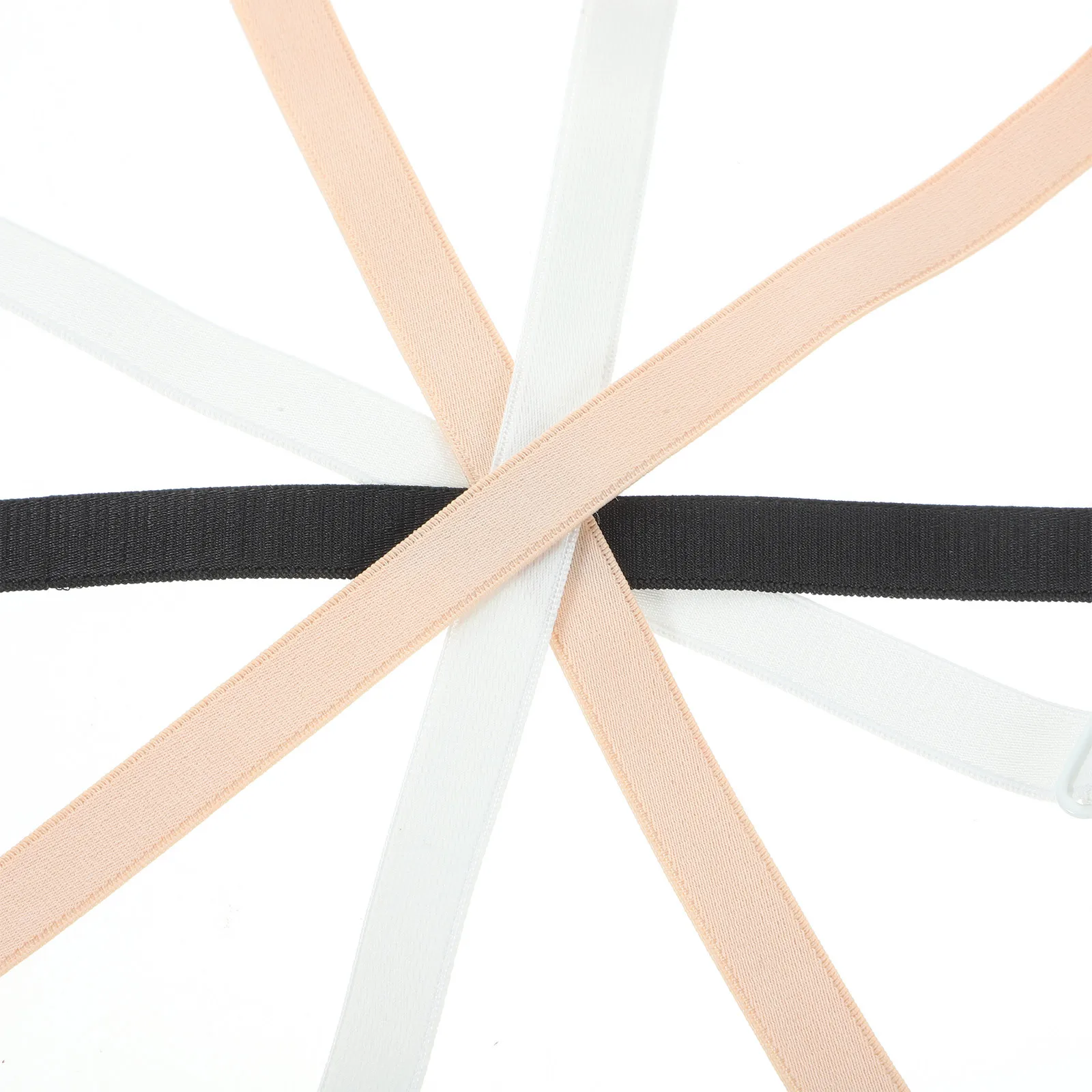 

9pcs Anti-slip Elastic Adjustable Extender Non-slip Shoulder White Colors Bra Straps Replacement Dress Straps
