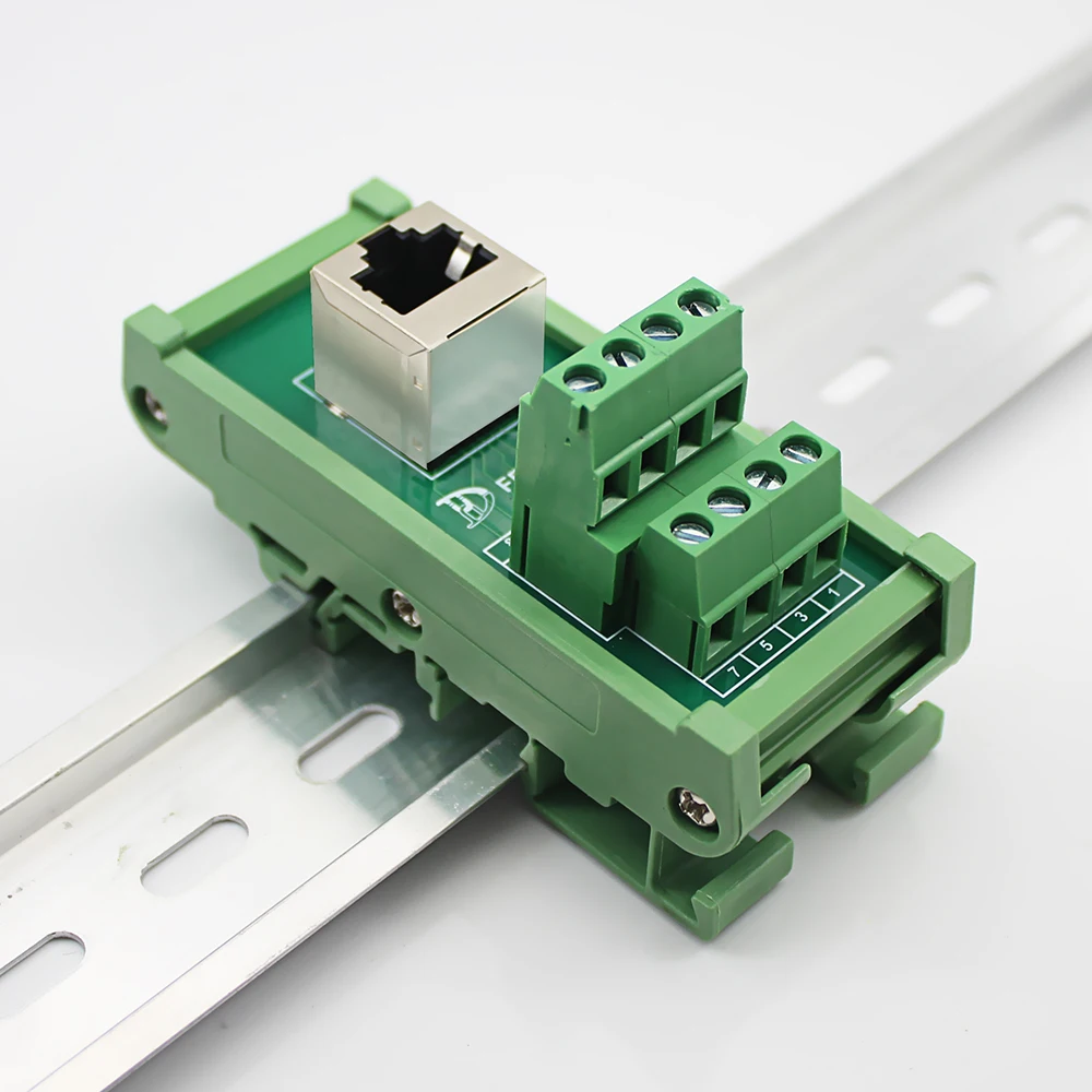 RJ45 vertical Breakout board RJ 45 splitter RJ45 adapter Din Rail Mounting