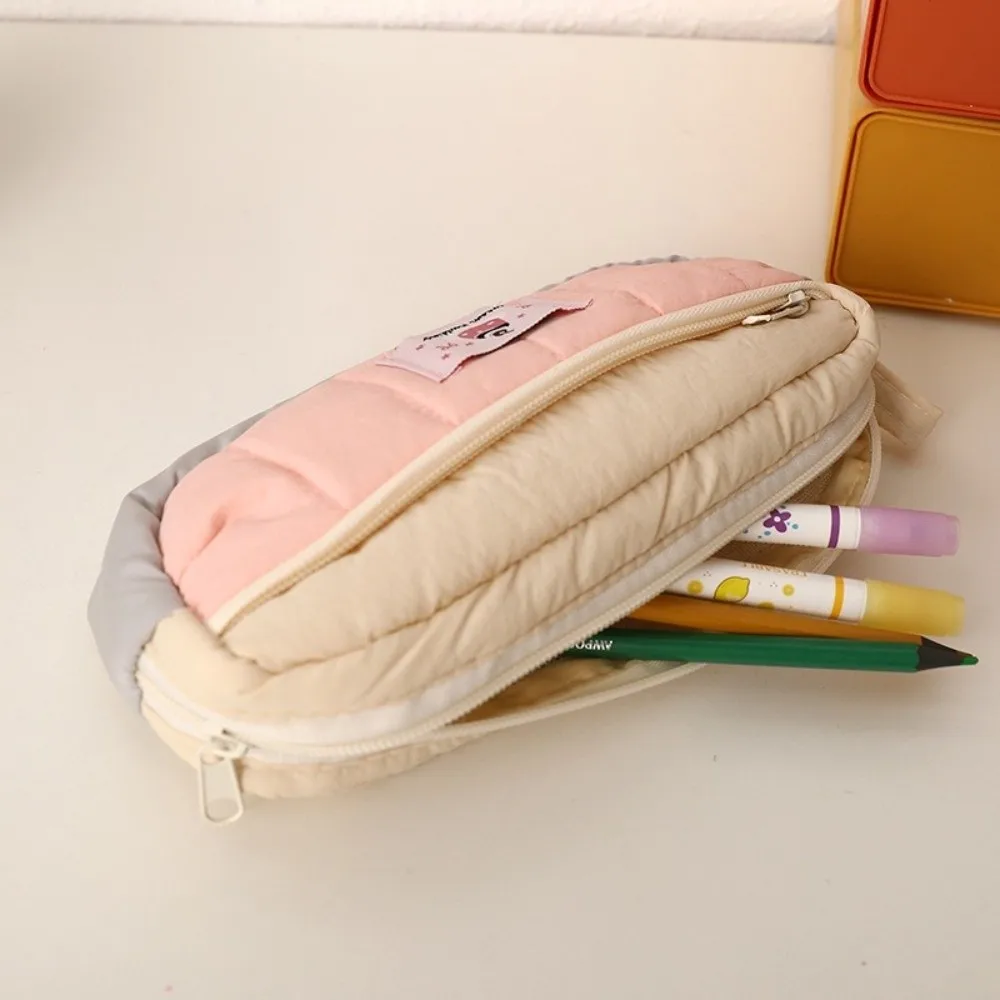 Trousse à crayons en Polyester, jolie trousse de papeterie de grande capacité à 2 couches, organisateur de papeterie Portable à fermeture éclair, fournitures scolaires et de bureau