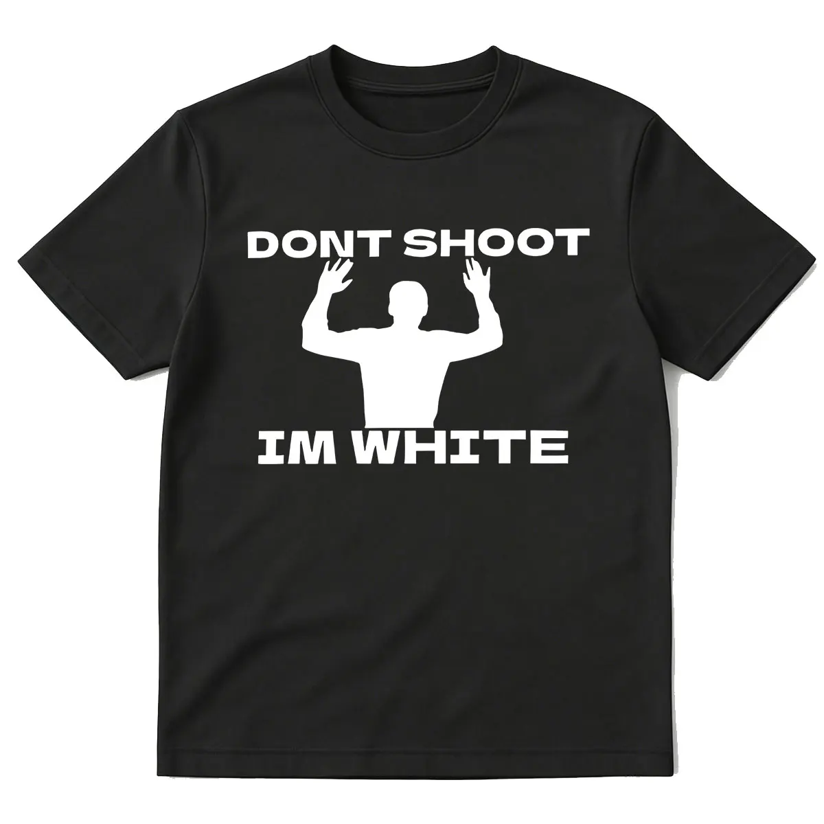 Dont Shoot Im White Funny Meme T-shirts Men's Women Clothing Fashion Cotton Oversized Short Sleeve T Shirts Harajuku Streetwear