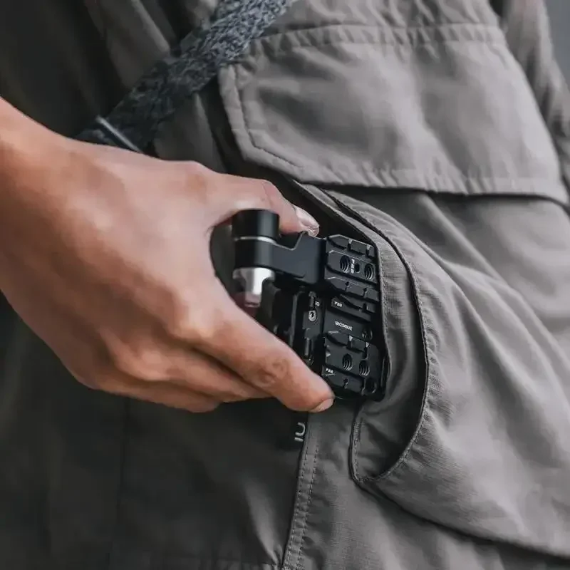 FALCAM F22 & F38 & F50 طقم نصف قفص قابل للطي سريع التركيب مناسب لهاتف Sony A7M4/A7r5 غطاء حماية للكاميرا من سبائك الألومنيوم هدية