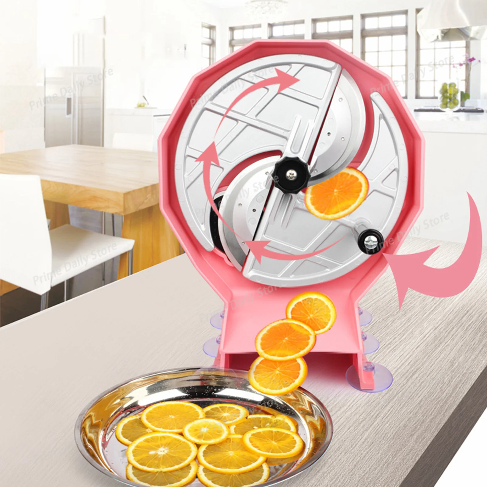 Commercial Hand-operated Veg Slicer, Catering-grade Shredding Accessory for Onion, Banana Chips and assorted fruits