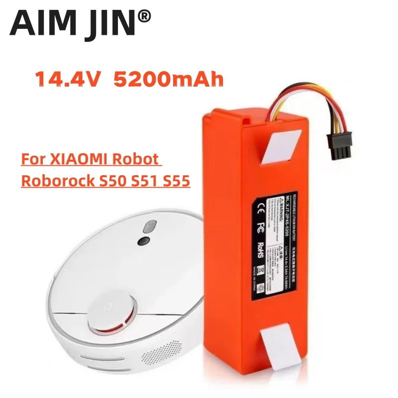 

Сменный аккумулятор для пылесоса Xiaomi Roborock S50, S51, S55, T60, искусственная кожа, C10, E20, E35, 14,4 В, Ач, SC батареи