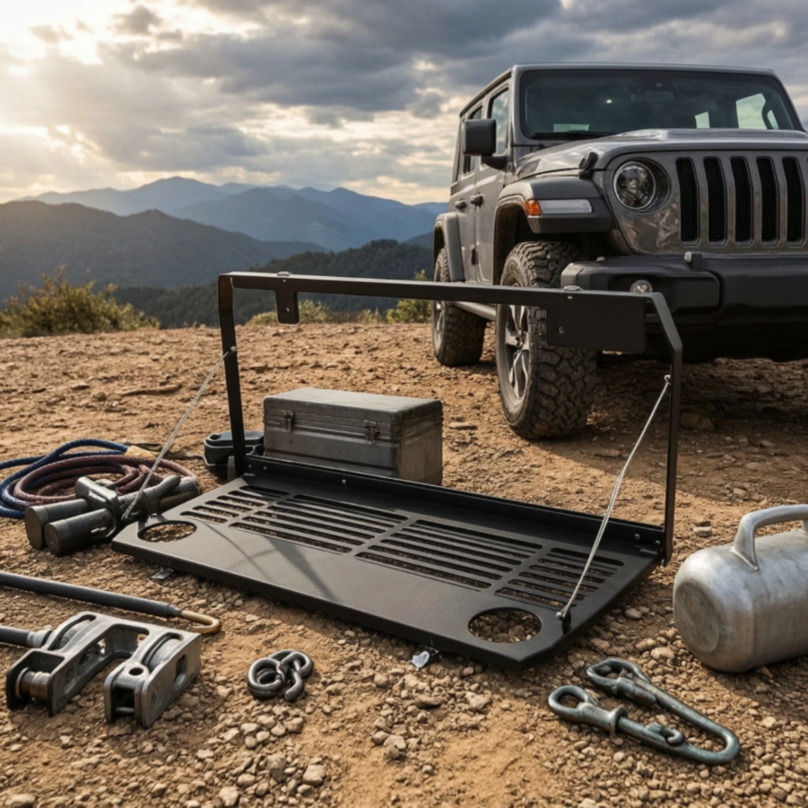 Foldable Tailgate Table Fold-down Tailgate Table with Cup Holders Folding Storage Rack Collapsible Vehicle Accessory Sturdy