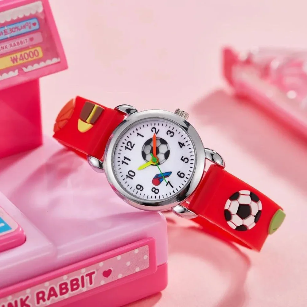 Montre de sport à motif de football de dessin animé pour enfants, montre-bracelet numérique simple pour garçons et filles, montres pour étudiants, mode, cadeaux