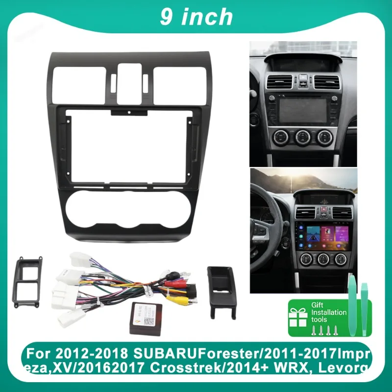9 Inch Car Radio Fascia Frame For Subaru Forester 2012-2018 Impreza XV 2011-2017 WRX Levorg Dashboard Panel
