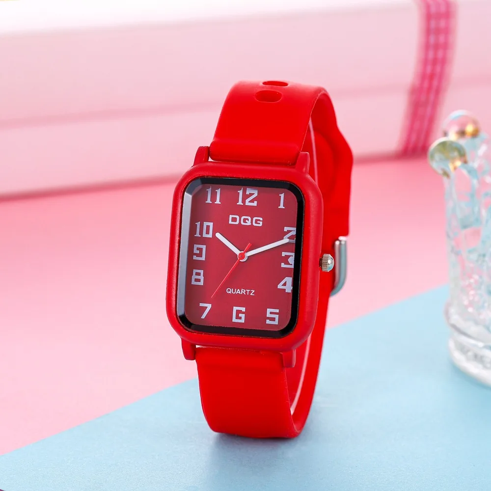 2023 New Fashion Ladies Rectangle Watches Women Sports Silicone Jelly Quartz Watch For Gift Relogio Feminino Students Wristwatch