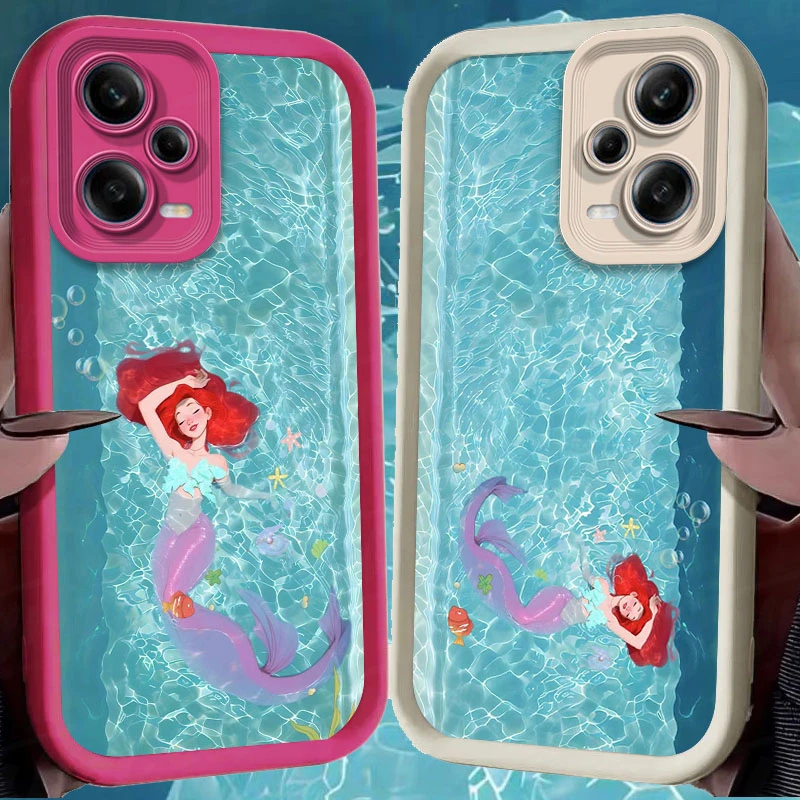 The Little Mermaid Ariel Soft Silicone Case for Xiaomi Redmi Note 13 12 11 Pro Plus 4G 5G 12S 11S 10S 10 9 9S 8 12C 13C A3 Cover