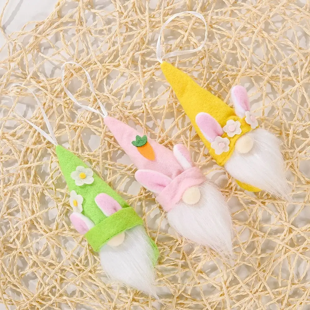 Party Gift Easter Supplies For Children Home Decor Rabbit Ear Doll Faceless Rabbit Pendant Elven Ornaments Old Man Head Doll