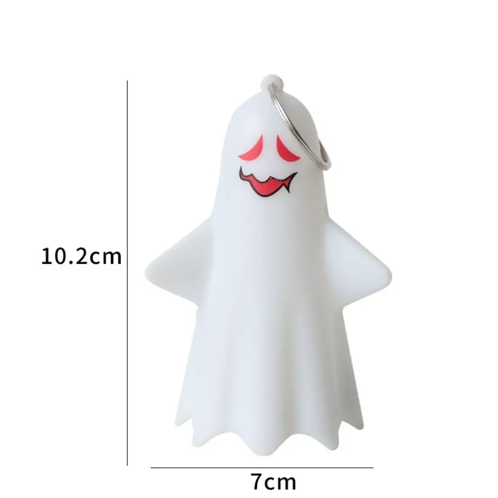 Props Pumpkin Lantern Cartoon Figure Plastic Halloween LED Light Solid Color with Button Cell Ghost Pendant Home Decorations