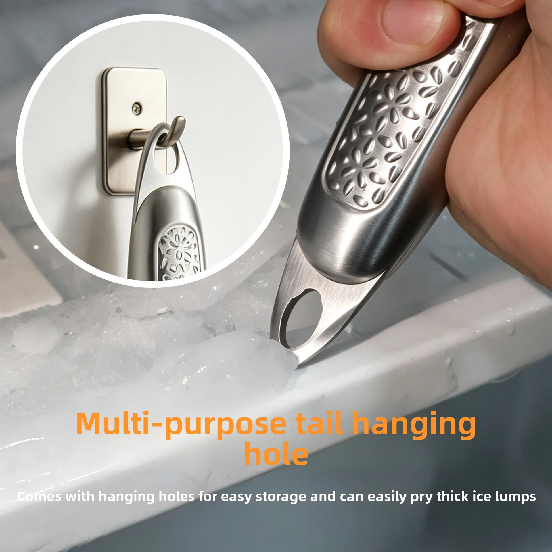 Refrigerator deicing shovel special refrigerator freezer defrosting shovel frozen thickened stainless steel deicing shovel