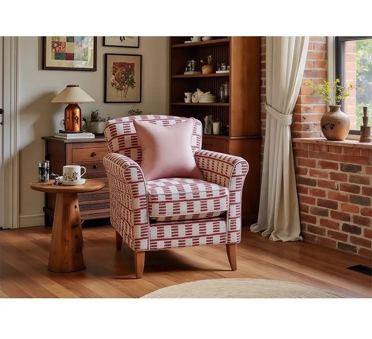 Plaid en tissu rétro américain, canapé simple, salon, maison, chambre à coucher, style antique français