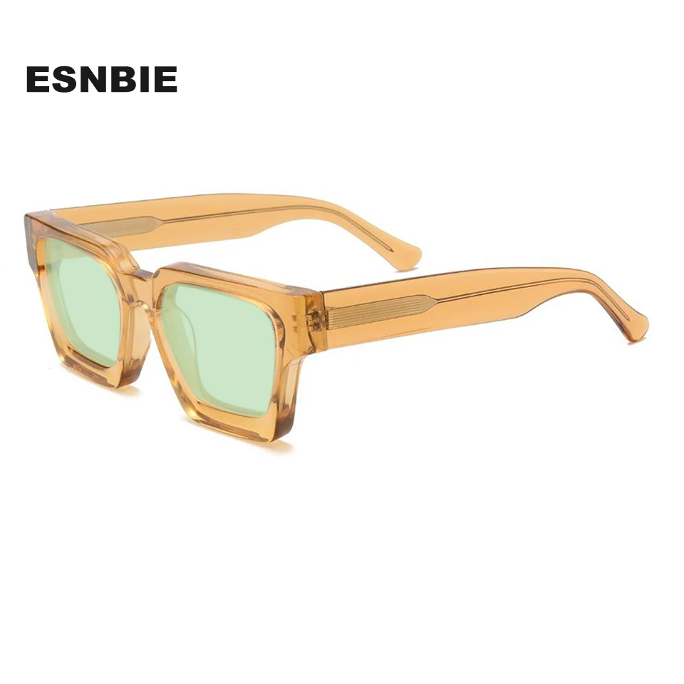 سميكة اليدوية نظارات بمادة الخلات كبيرة مربع النظارات الشمسية النساء فاسق نظارات للقيادة الرجال العلامة التجارية مصمم Oculos دي سول UV400 #3