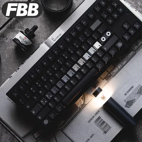 FBB Keycaps OPXY PBT Keycap Set Dye-SUB for 61/68/84/87/96/100/104/108 keys Cherry Profile Mechanical Keyboards Key Caps DIY Kit