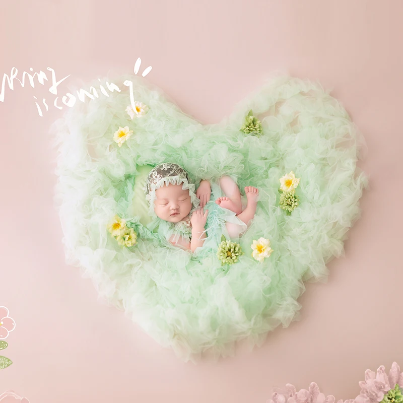 Vestido de fotografía para recién nacidos, falda de gasa de Hada de Las Flores, conjunto de tocado, ala de mariposa, accesorios para sesión de fotos en estudio