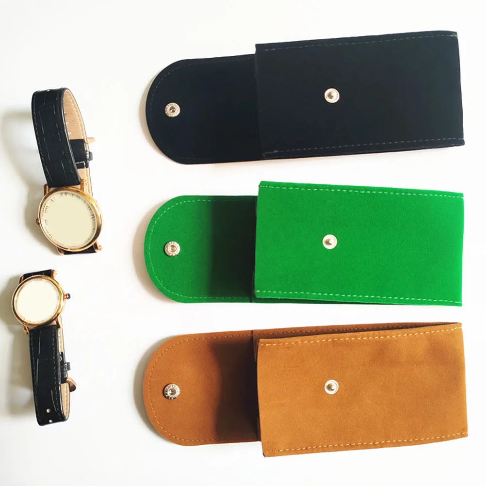 

2pcs Watch Envelope Bag Portable Storage Container for Watches Accessories Travel ganizer Pouch Velvet Material