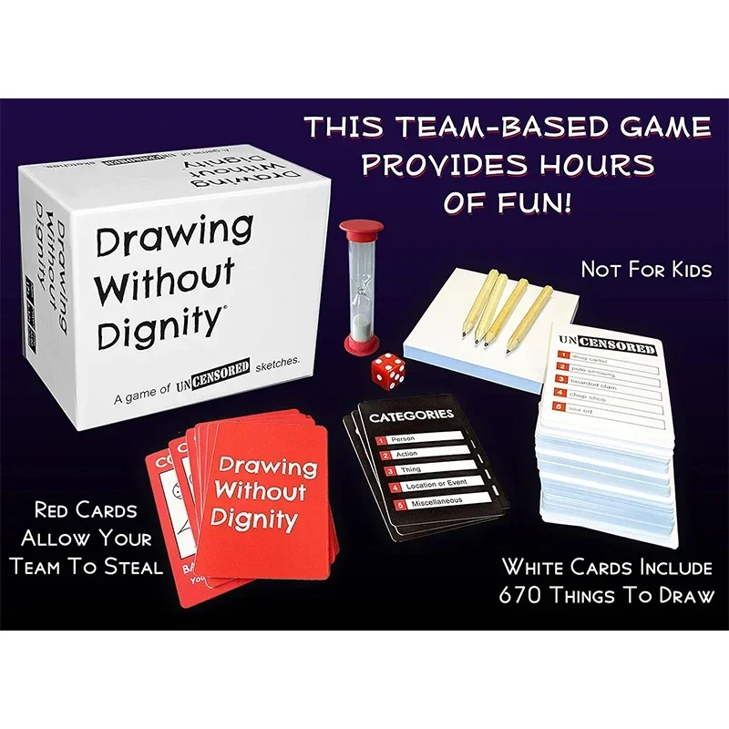 Drawing Without Dignity Adult Card Game Fun Party Board Game Award Winning Classic Painting for Adults