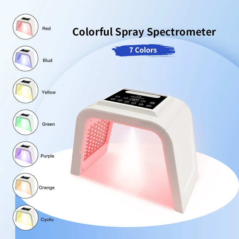 Cold Spray Skin Care Tools 7 Colors LED Mask PDT Water Supplement Spray Red Light PDT Photon Rejuvenation Face&Body Mask Salon