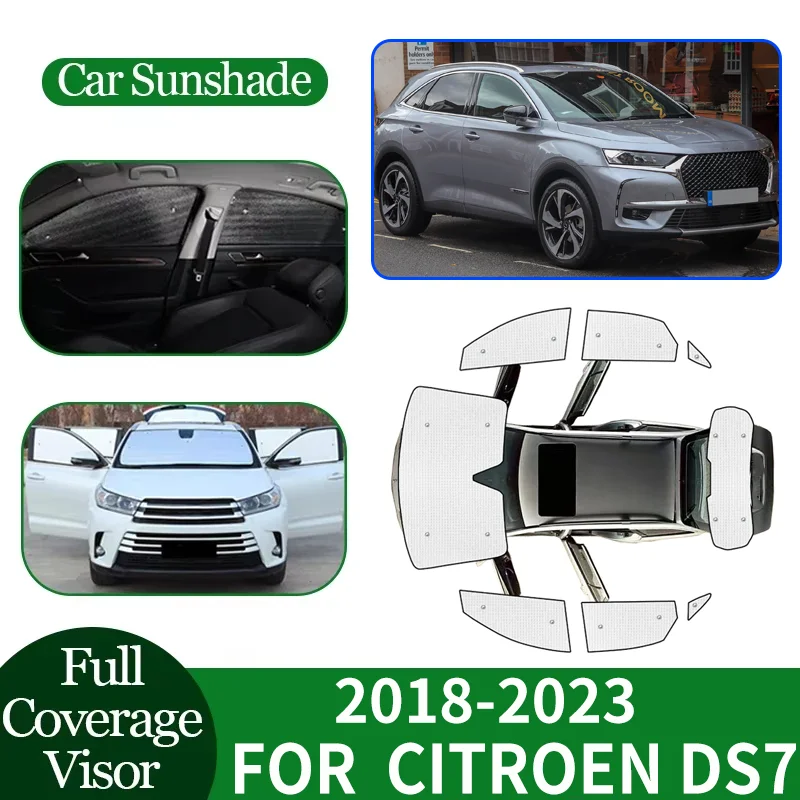 Car Full Coverage Sunshade For Citroen DS7 DS 7 Crossback 2018~2023 Anti-UV Window Sunshade Cover Protection Board Accessories