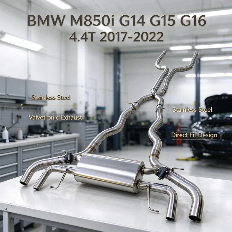 For BMW M850i G14 G15 G16 4.4T 2017-2022CatBack Exhaust with Intelligent Valve Stainless Steel Muffler Valvetronic Return System