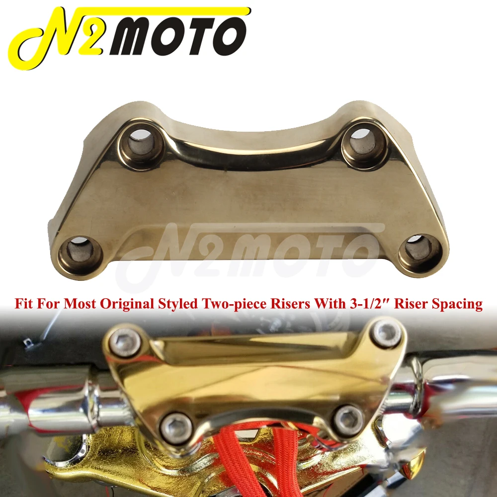 

Motorcycle Smooth Handlebar Riser Top Clamp 1" 25mm Bars Mount Cover For Harley Softail Breakout Dyna Electra Glide Street Bob