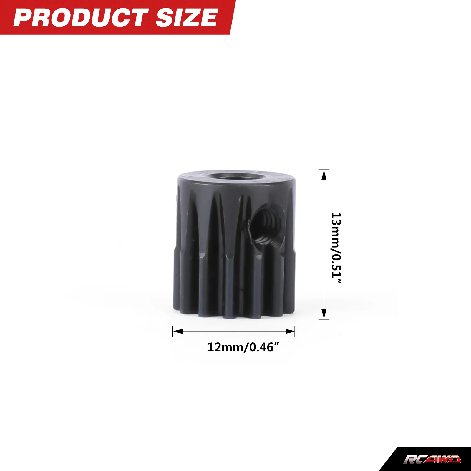 RCAWD 13T 0.8Mod φ5mm Safe-D5 Pinion Gear for ARRMA 1/10 1/8 3S 4S Vorteks Senton Granite Big Rock Mojava Upgrded part - Image 2