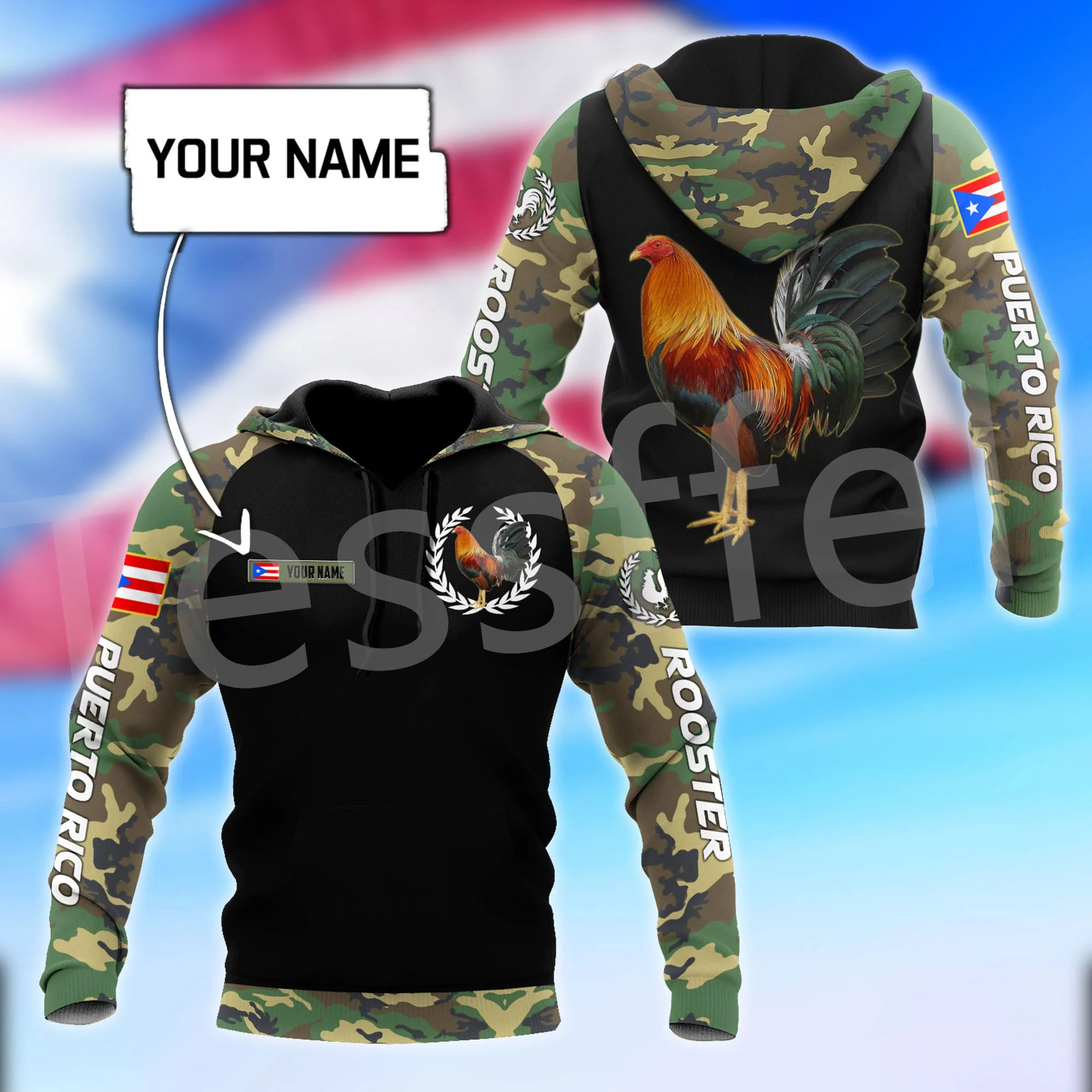 

Boricua Country Flag Puerto Rico Taino Tattoo Caribbean Sea Retro Tracksuit 3DPrint Men/Women Casual Funny Jacket Zip Hoodies 21