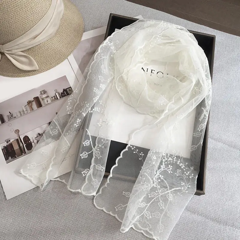 

Retro Lace Strap High-Grade Belt Embroidered Hair Band Long Ribbon FeOrnament Scarf Small Silk Scarf Necklaces